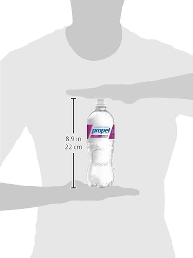 Propel Electrolyte Enhanced Water Sports Drink, Berry Flavored Water, Zero Calorie & Zero Sugar Hydration with Electrolytes and Vitamins C & E, 16.9 fl oz Water Bottles (12 Pack)