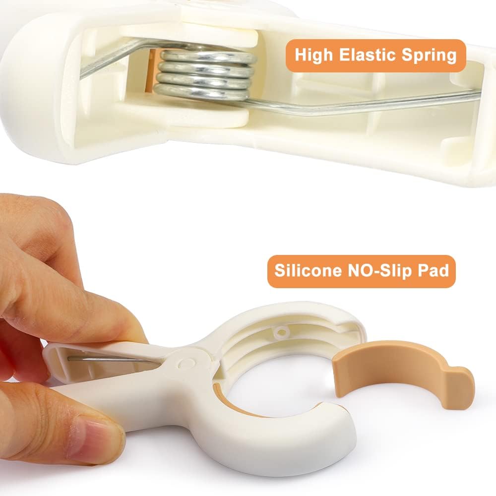 Beach Towel Clip, 10 PCS Cloth Pins, Quilt Drying Clip, Plastic Clothespins, Strong Grip Holder to Dry Laundry on Clothesline and Hanging Rack(6 Small and 4 Large Random Color)