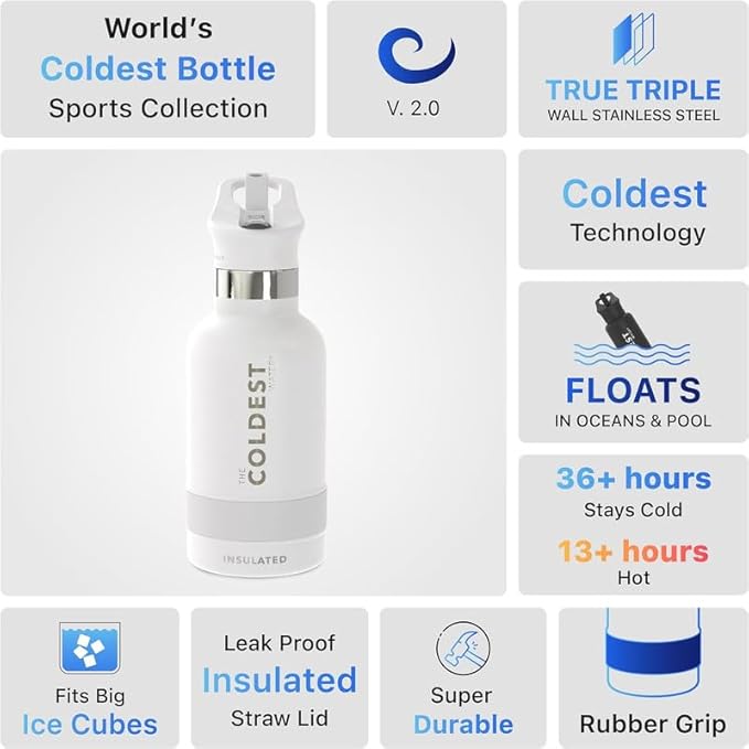 Coldest Insulated Water Bottle with Straw Lid - Stainless Steel Metal Insulated Bottle for Men & Women (Camouflage Flag, 32 oz)