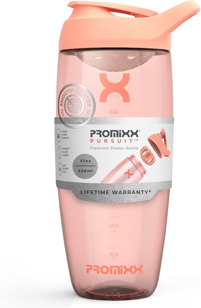 Promixx PURSUIT Protein Shaker Bottle – Premium Sports Shaker Bottles for Protein Mixes and Supplement Shakes – Easy Clean, Durable Protein Shaker Cup