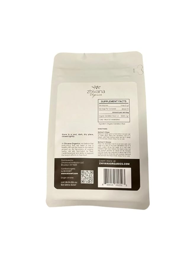 Dandelion Root Organic - Dandelion Tea - Diente de Leon Organico โ Natural Cleansing, Gut Flora, Digestion, Liver, Skin โ 4 oz