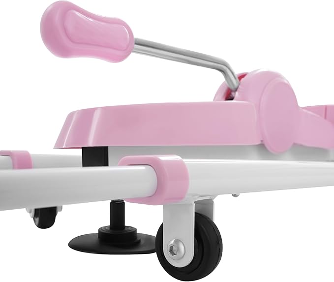 Leg Stretcher Split Machine for Flexibility, Max 330lbs Heavy Duty Split Trainer Equipment, Max. 180ยฐ Opening Leg Stretching Tool for Ballet, Cheerleading, Gymnastics (Pink)