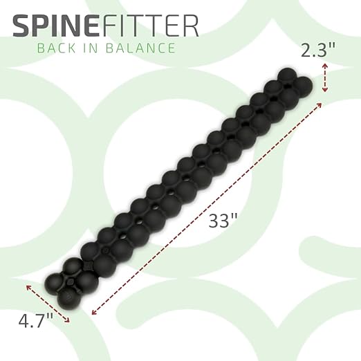 Spinefitter by Sissel, Back Stretcher, Back Cracker for Upper & Lower Back Relief, Spine Decompressor, Spinal Decompression for Back Relief, Posutre Corrector, Ideal for Pilates & Yoga, Black
