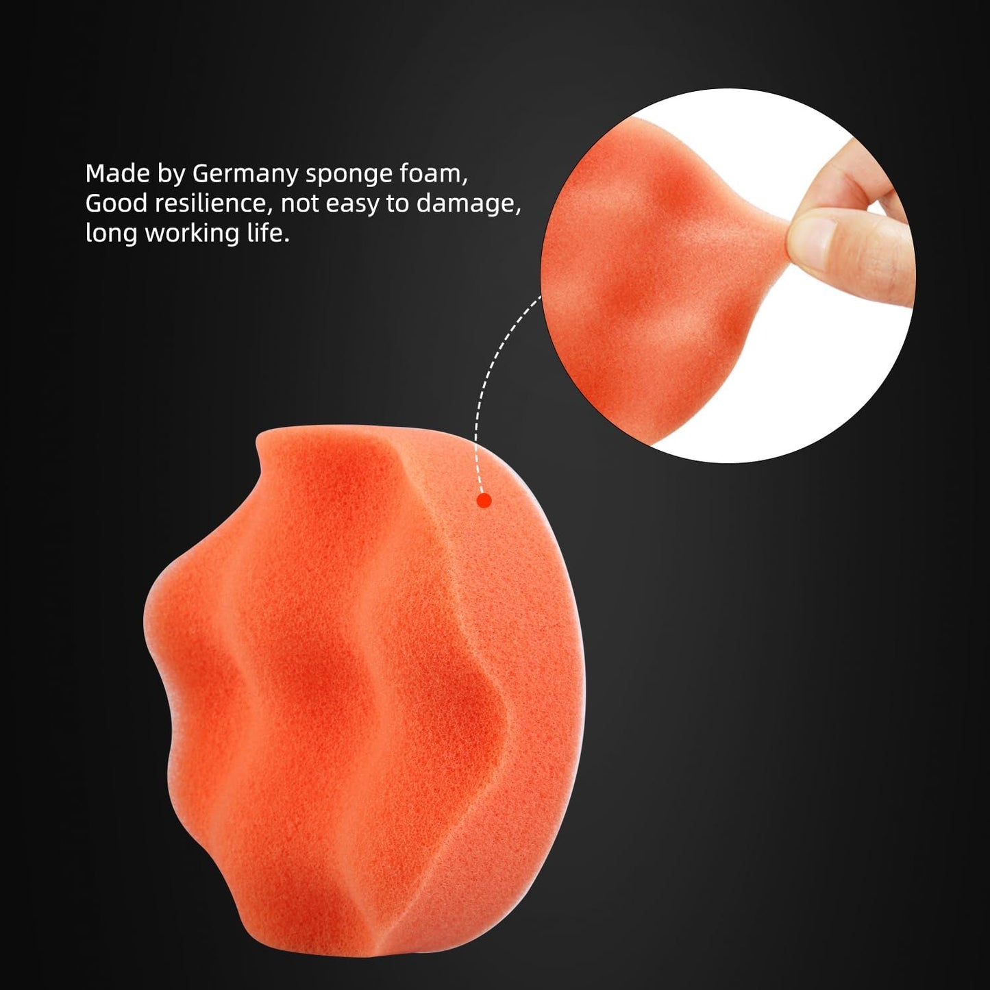 Drill Polishing Kit for Car, 3''(80mm) 32Pcs Car Foam Buffing Pads, Wool Pads Drill Buffing Pad, Wax Buffer Polisher Attachment with 5/8-11 Thread Backing pad & Adapters