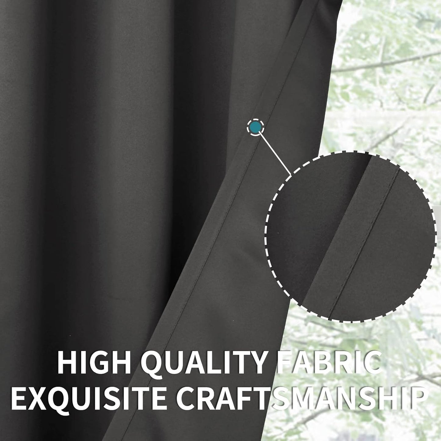 BGment Dark Grey Half Window Curtains 30 Inches Length for Kitchen Cafe Window - Rod Pocket Small Drapes Privacy Darkening for Bathroom Basement Rv Over Sink, 2 Panels, 29 x 30 Inch