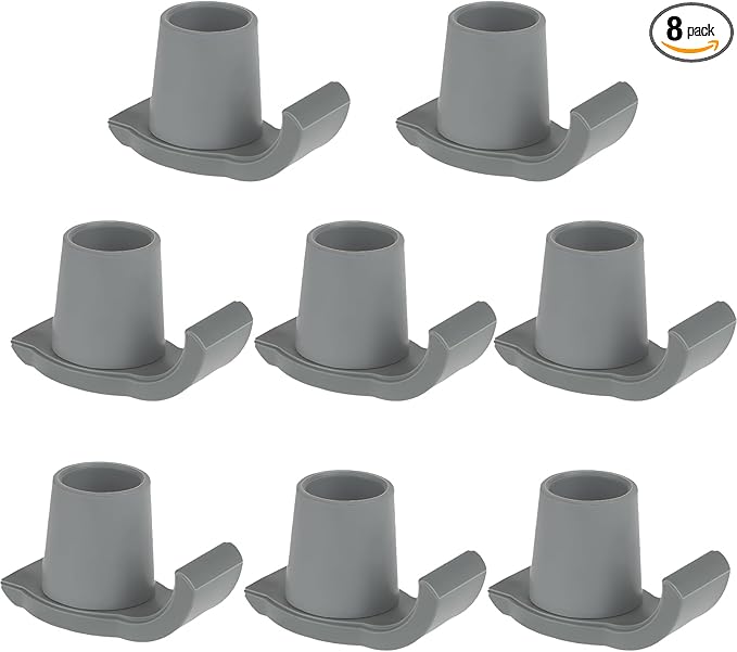 Magicorange Walker Glide Skis, 8 Pcs Universal Fit Walker ski Glides,Easy to Use Rubber Walker Glides,Walker Feet Replacement (Grey)