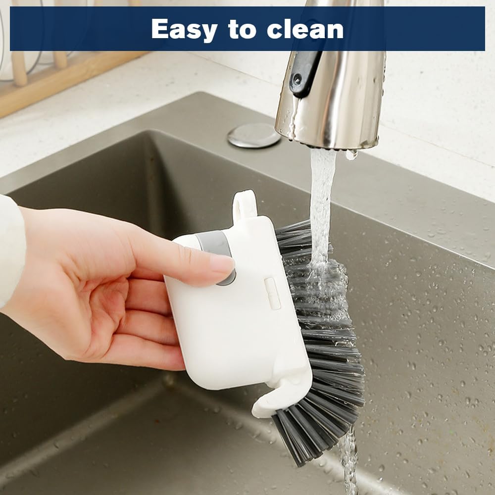 3 in 1 Groove Cleaning Brush, 2025 New Multifunction Window Track Cleaner Brush, Hanging Hard Bristle Cleaner Brushes for Kitchen (Grey)