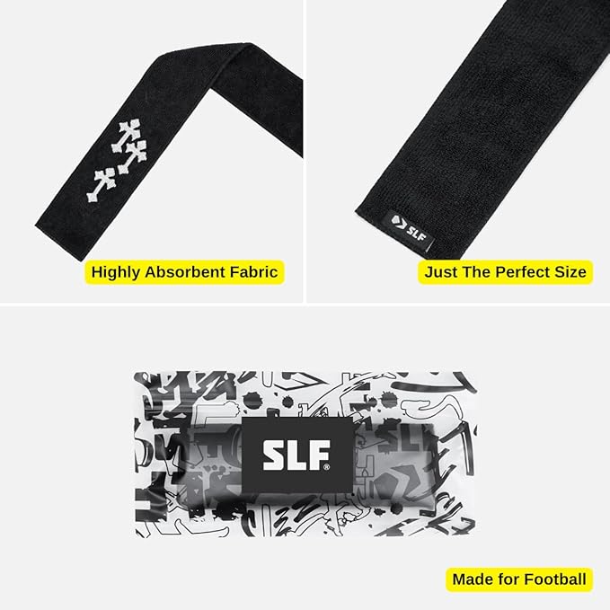 SLEEFS Black Gothic Cross Thin Football Towel