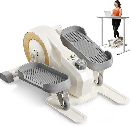 MERACH Sitting Under Desk Elliptical Machine, Leg Exerciser While Sitting for Seniors, Seated Pedal Exerciser, Quiet & Portable Pedal Exerciser with 8 Resistance Levels, Work from Home Fitness