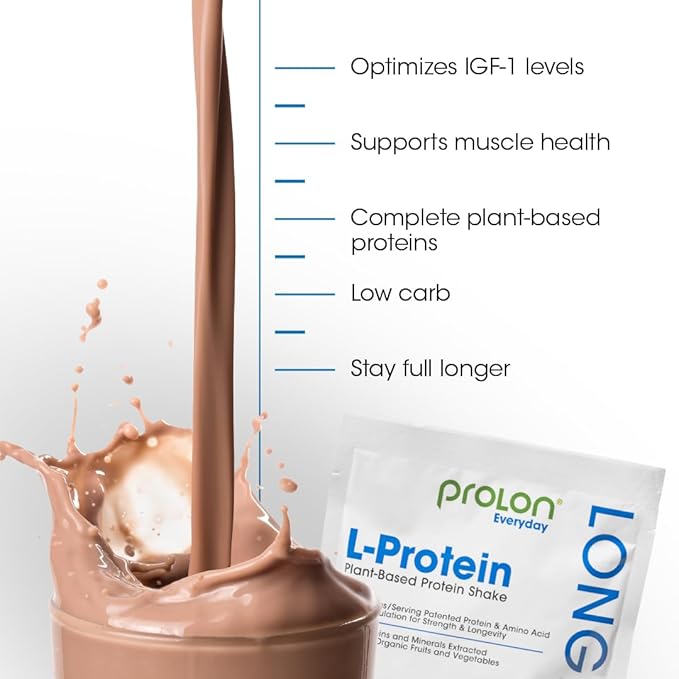 Prolon Longevity Plant Based Protein Powder | Muscle Synthesis & Repair, Healthy Aging, Boost Performance | Vitamins, Gluten Free, Amino Acids, Antioxidants | 25g of Protein | Berry, 24 Packets