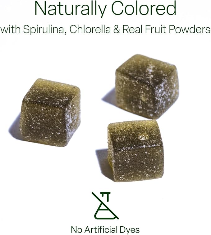 Daily Greens Gummies – Vegan, Sugar-Free Superfood Blend with Prebiotics, Probiotics & Enzymes | Gut & Immune Support, Natural Energy | Mixed Berry Flavor | 120 Gummies | Non-GMO, Gluten-Free