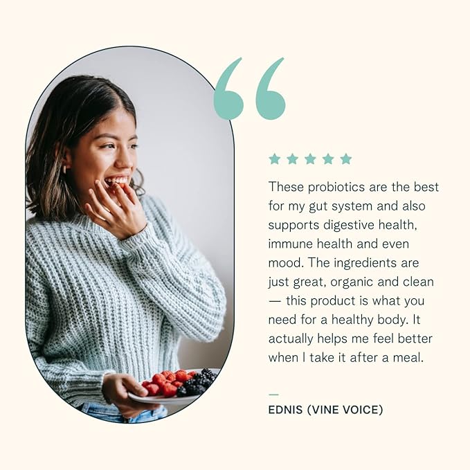 Ora Organic Probiotics with Prebiotics - 52 Billion CFU 11 Clinically Studied Strains for Digestive Health, Trust Your Gut, Gluten Free, 60 Capsules