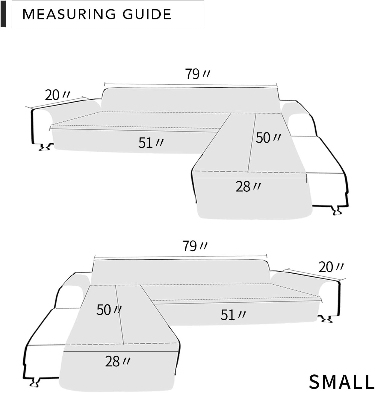 Easy-Going Sofa Slipcover L Shape Sofa Cover Sectional Couch Cover Furniture Protector Mat for Pets Dog Cat (Small, Christmas Red/Christmas Red)