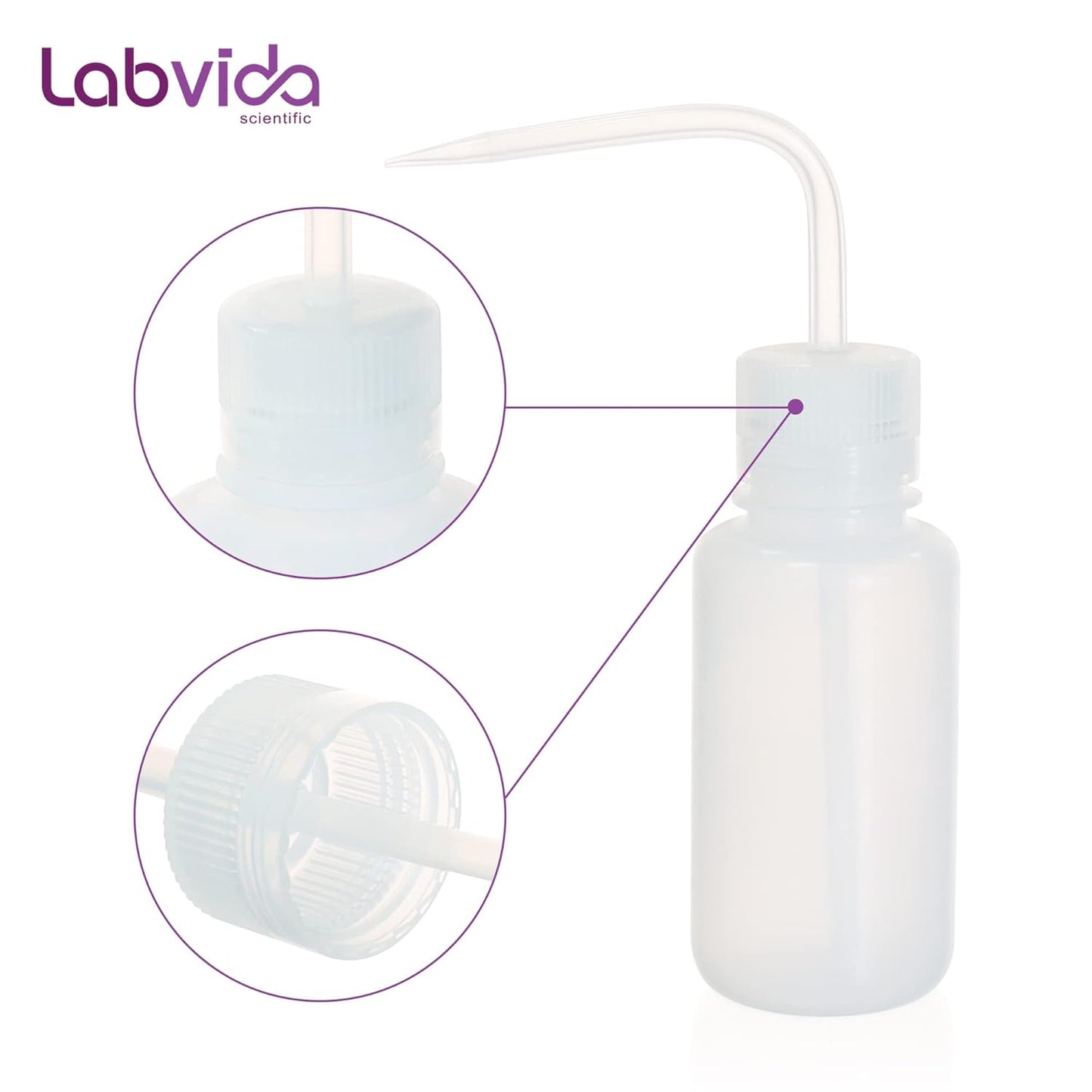 New Releasedd Thick Wall 500ml/17OZ Squeeze Bottle Set 2pcs - Versatile Durable Plastic Wash Bottles for Lab Use and Plant Watering