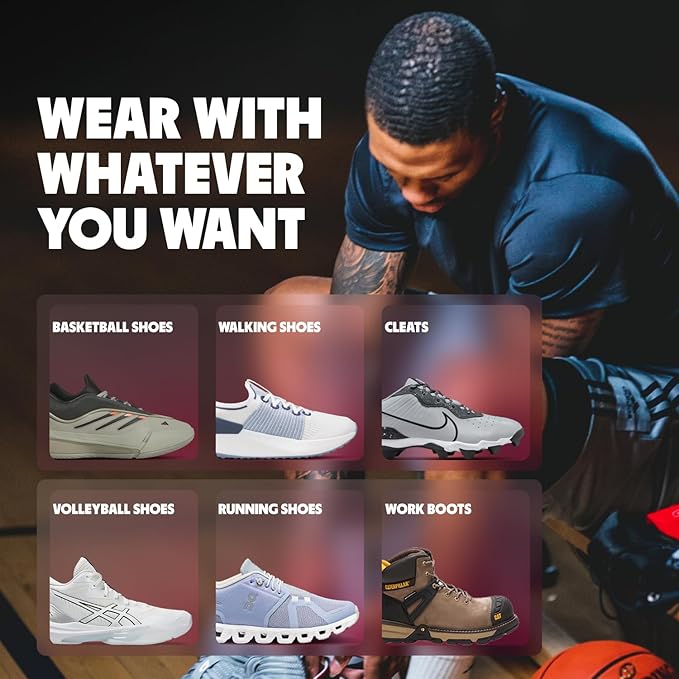 MOVE Baseline - All-Purpose Insoles - Sock Liner - Ultra Thin Shock Absorption - Maximum Freedom of Movement and Energy Return for Cleats, Shoes, Running, Basketball, Baseball (M12-12.5/WM13.5-14)