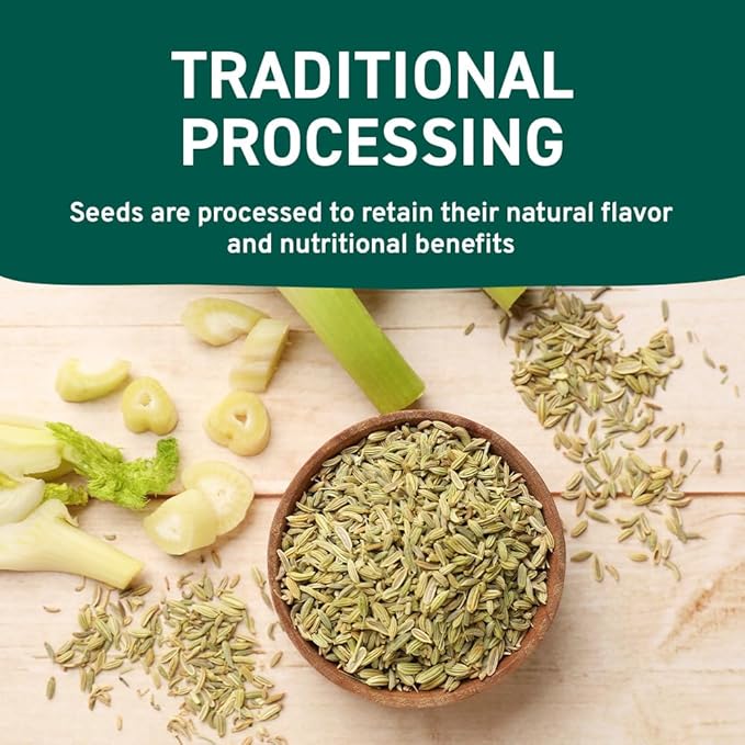 Fennel Seeds (397g/14oz) Tested for Quality | Raw Fennel Seed | Perfect for Cooking, Teas, Smoothies & Lattes | Bulk Whole Seeds in Resealable Zip Lock Pouch