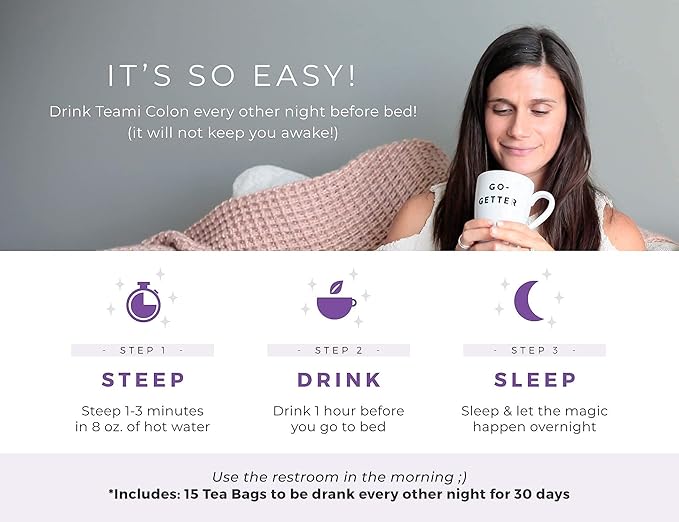 Teami® Colon Detox Tea | All Natural Cleanse tea for Men & Women | 30 Day Supply, 15 Tea Bags (Lemon)