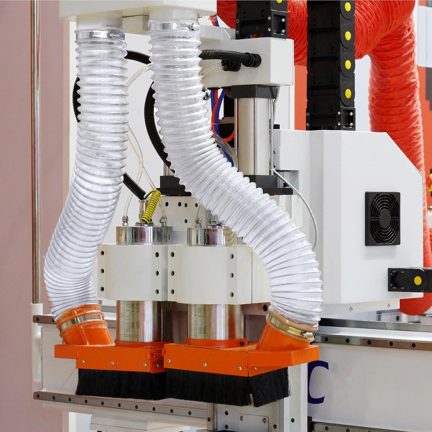 3 Inches 30 ft PVC Dust Collection Hose with Stainless Steel Hose Clamps Set Flexible Clear Vacuum Hose Puncture Resistant Fume Hose for Vacuums Cleaner Fume Dust Collection System (White)