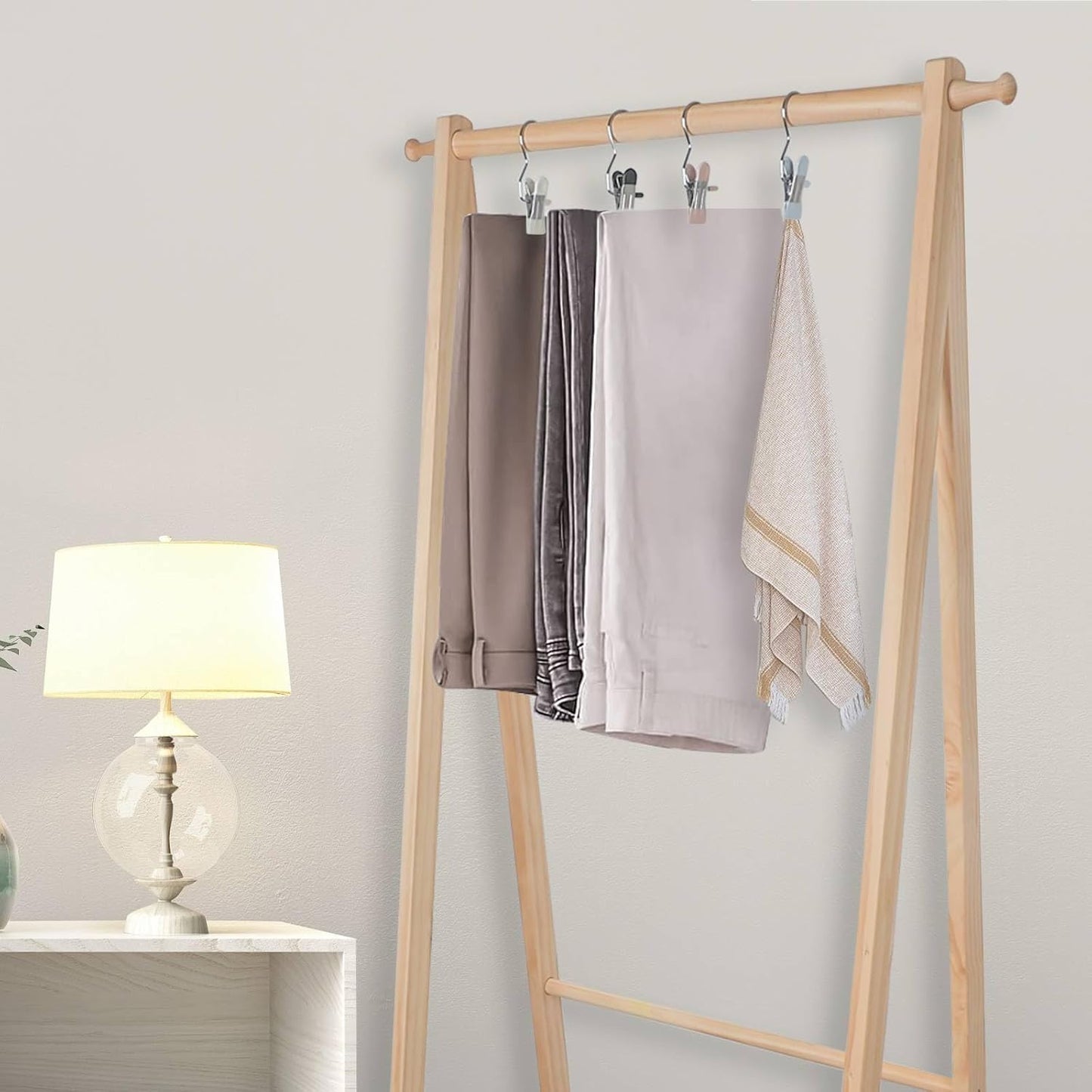 15/30Pcs Upgrade Double Head Clamp Dipped Clothespin for Laundry Hooks with Clips, Boot Holder, Hanging Clips, Portable Multifunctional Hangers Single Clip Space Saving for Jeans, Hats (15, Pink)