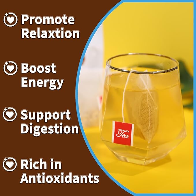 TEARELAE - Ashwagandha Tea Bags - 2.5g x 40 Count - Sourced From India - Premium Natural Cut & Sifted Pure Indian Ginseng Root - Non-GMO - Caffeine-free - Rich in Antioxidants & Boost energy