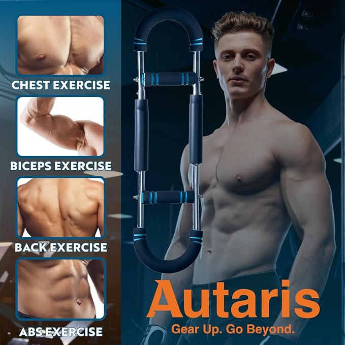 Twister Arm Trainer - Adjustable Chest Workout Equipment - Arm Trainer for Men - Chest Trainer for Men - Shoulder Muscle Training - Portable Spring Resistance - Home Fitness Equipment (40β90 lbs)