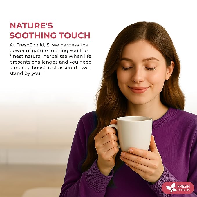 FreshDrinkUS, Premium Collagen Herbal Tea โ 30 Tea Bags | Cinnamon Stick, Hibiscus, Dandelion Root, Moringa Leaves, Rose Hip, Ginger, Fennel Seed, Boswellia | Caffeine-Free, Natural Flavorful Blend