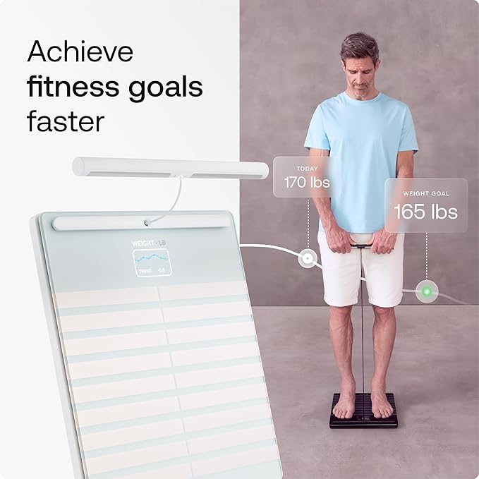 WITHINGS Smart Scales for Body Weight, FSA or HSA Eligible, Body Analysis, Fat Content, Muscle Mass, Bone Density, Visceral Fat, Bathroom Scale, BMI Scales Digital Weight and Body Fat, Bluetooth, WiFi