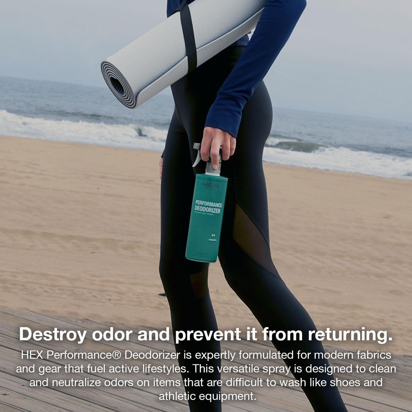 HEX Performance Deodorizing Spray, Fragrance Free, 22oz - Awesome for Shoes, Gear, Activewear & Fabrics, Yoga Mats & Gym Equipment, Carpet, Pets, Odor Eliminator & Fabric Refresher Spray