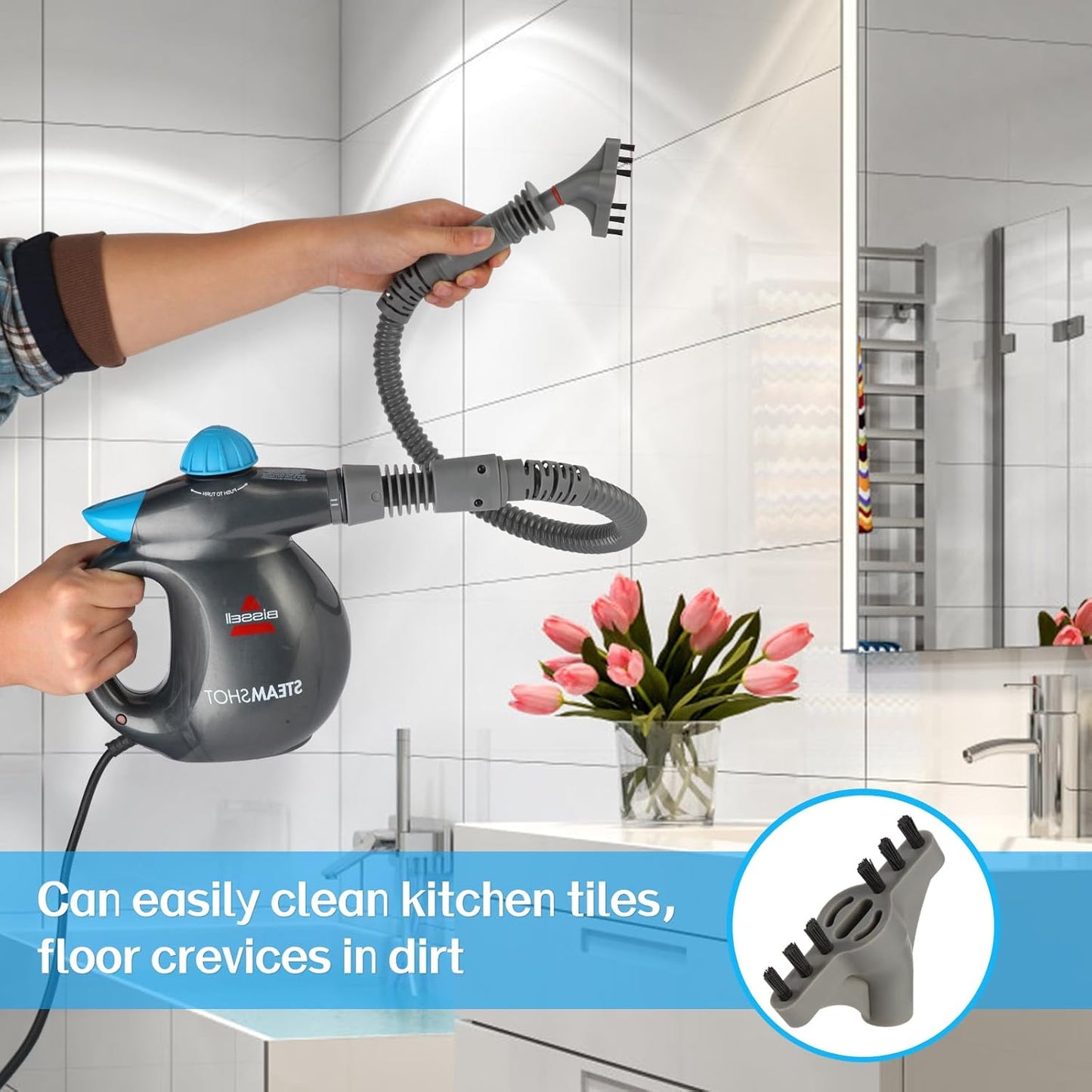 Replacement Extension Hose cleaner brush tool parts for Bissell Steam Shot Omni Hard Surface steam Cleaner 39N7A 39N7V 39N7H 39N71 39N72 39N73 39N78 39N7N 2994B handheld portable steam Accessories