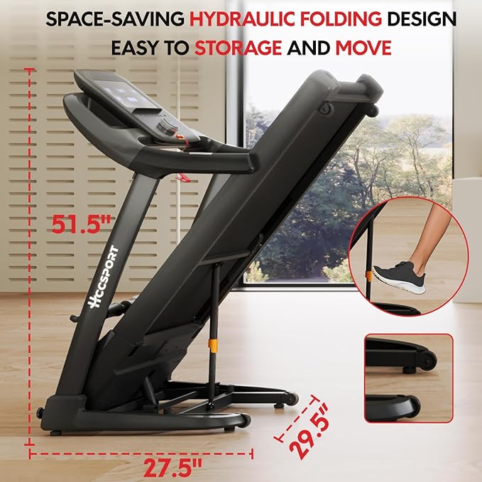 Treadmill with Incline, 3 in 1 Under Desk Treadmill Walking Pad with Removable Desk Workstation 3.5HP Foldable Compact Walking Treadmills for Home Small Office with Wristband Remote Control