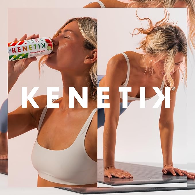 NEW! KENETIK Nootropic Ketone Drink, Ketones for Energy & Focus, Caffeine & Sugar Free, High Performance D-BHB Ketone Mix, Fuel w/Zero Crash or Jitters, Ready to Drink - Watermelon Lime 12 Pk