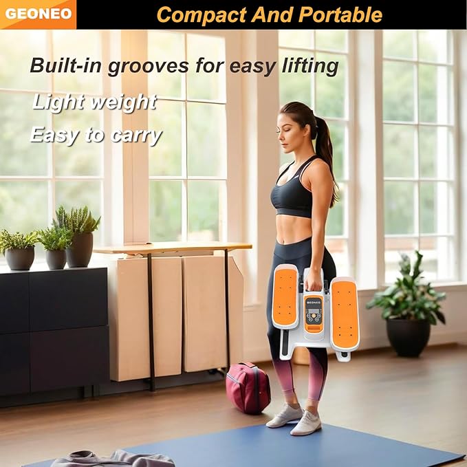 Under Desk Elliptical Machine, Electric Ellipse Leg Exerciser for Senior, Quiet and Compact Electric Seated Pedal Exerciser for Home with Monitor, Remote Control and 12 Adjustable Speeds