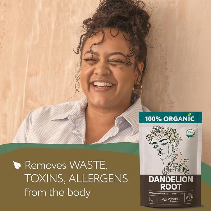 Dandelion Root Organic - Dandelion Tea - Diente de Leon Organico โ Natural Cleansing, Gut Flora, Digestion, Liver, Skin โ 4 oz