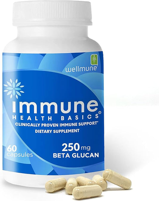 Ultra Strength Immunity - Clinically Proven Immune Support - Wellmune Highly Purified Beta Glucan - Gluten-Free, Non-allergenic, Non-GMO and Vegan Capsules - 60 Capsules, 250 mg
