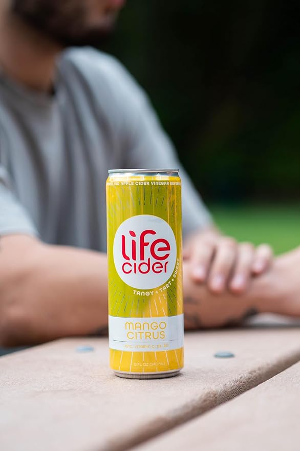 Life Cider | 6 Pack (12 Fl Oz) | Variety Pack | Sparkling Apple Cider Vinegar Beverage | Low Calorie & Low Carb Drinks | Vitamin C, D3, Zinc, B12