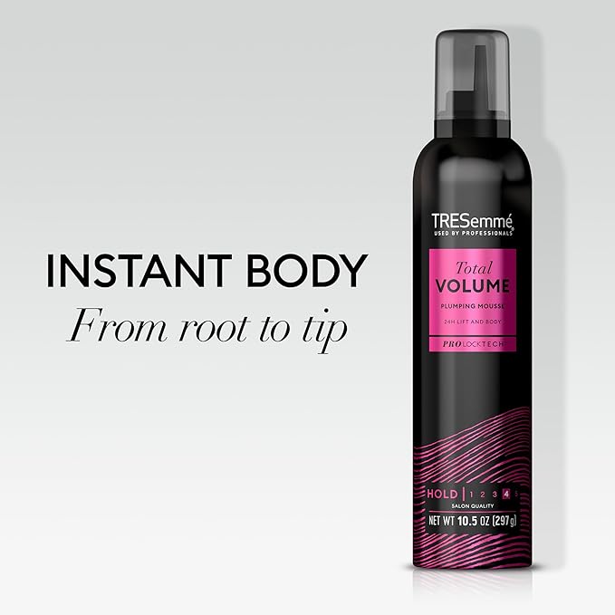 TRESemmé Plumping Mousse Total Volume for 24H Lift and Body with Pro Lock Technology 10.5 oz (Pack of 2)