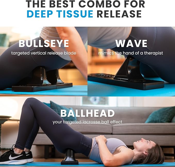 Thrival Relief Pro - Fully Adjustable Psoas Muscle Release Tool for Hip Flexor, Back, Glute, Iliacus, and Neck Pain - Trigger Point and Myofascial Release Tool - Carbon Black