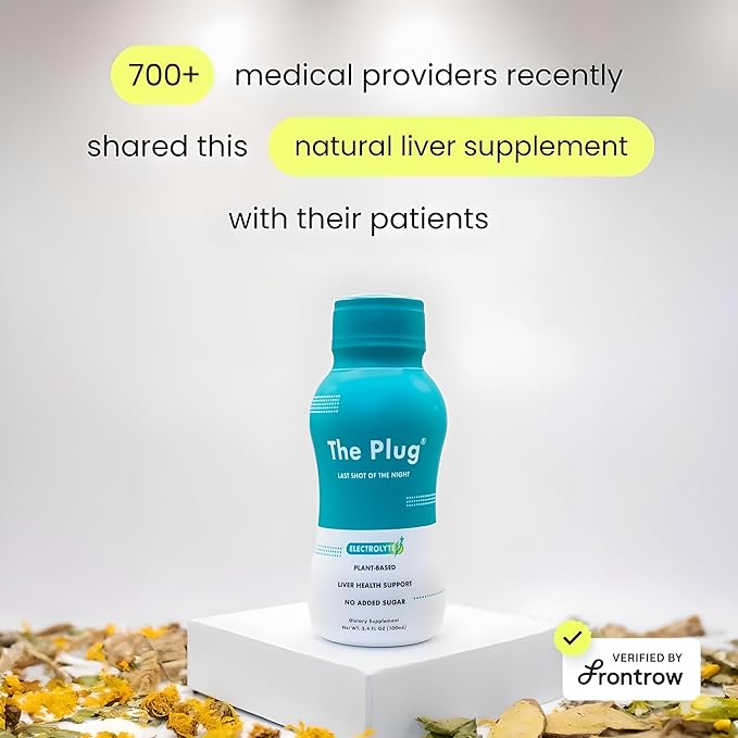 The Plug Liver Cleanse Detox & Repair Drink - Plant Based Herbal Electrolyte Drink for Liver Support & Health, Bloating Relief, Restore Antioxidants & Minerals | Liver Complex Energy Drink (2-Pack)