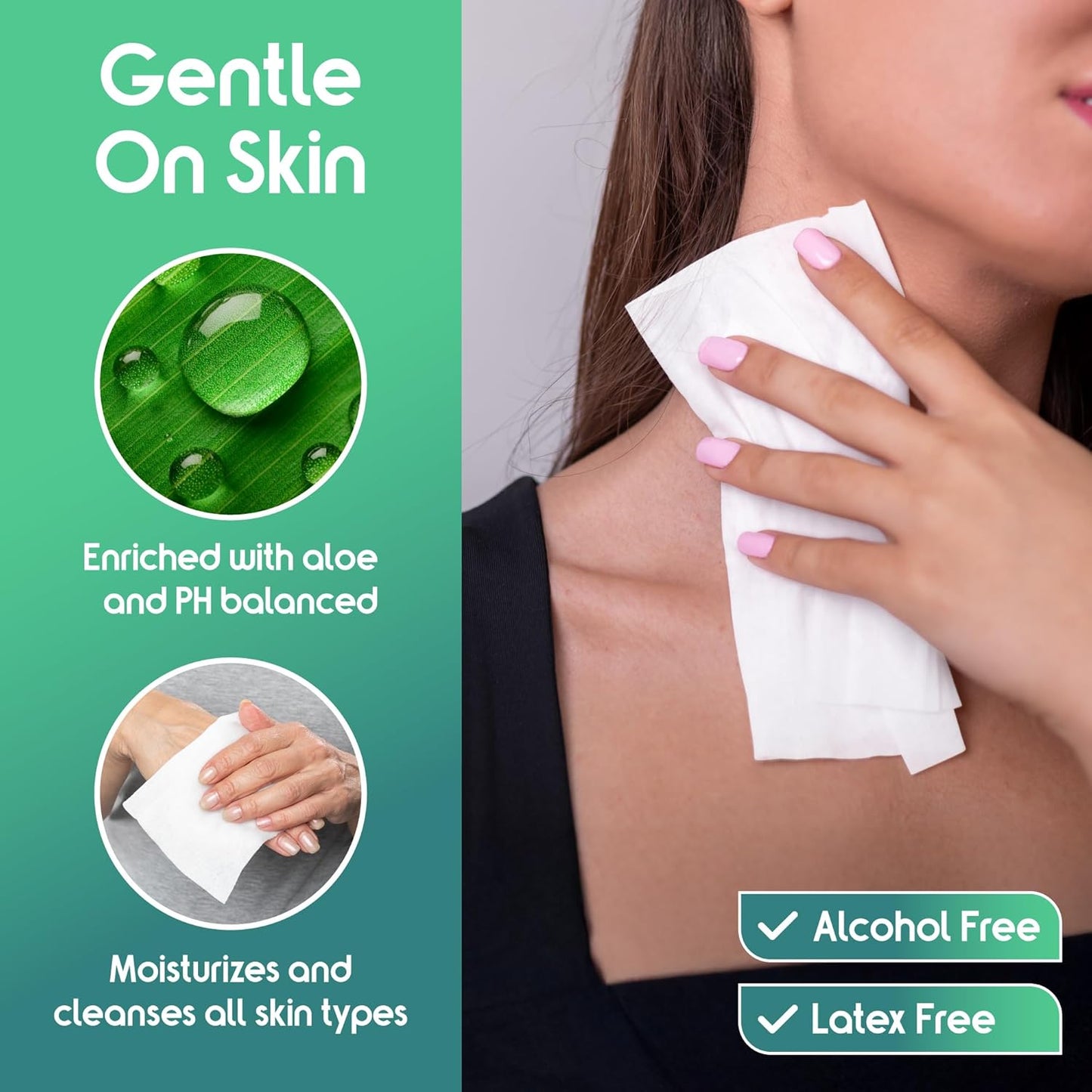 Inspire Ultra Thick Rinse-Free Bath Towels | Shower Towels - Flush-Free Wet Wipes with Aloe | Thick Strong Extra Large Towel for Adults | Body Wipes for Adults Bathing No Rinse