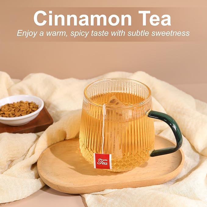 TEARELAE - Cinnamon Tea, 40 Count - Pure Cinnamon Sticks Tea Bags - Hot Cinnamon Spice Tea - Rich in Antioxidants - Non-GMO - Caffeine-Free