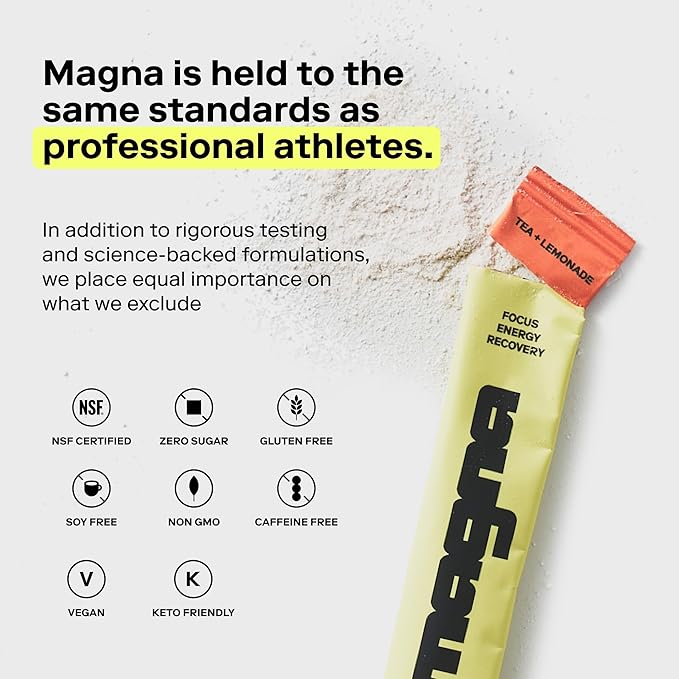 Magna Electrolyte Powder Drink Mix for Hydration, Energy & Focus Support with Magnesium L Threonate, Malate & Glycinate, Sodium, Potassium, Vitamin D, B6 & B12, Variety Pack Flavor, 14 Servings