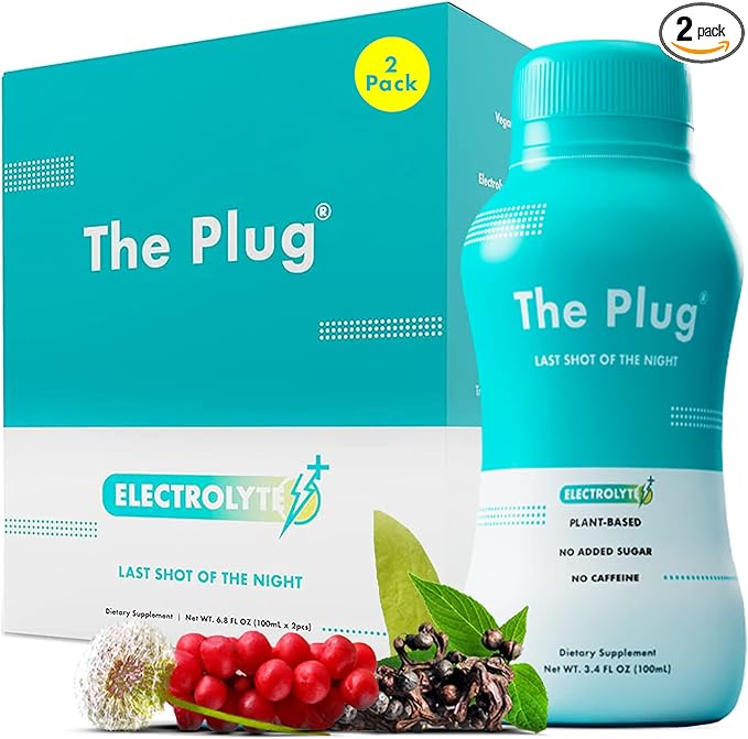 The Plug Liver Cleanse Detox & Repair Drink - Plant Based Herbal Electrolyte Drink for Liver Support & Health, Bloating Relief, Restore Antioxidants & Minerals | Liver Complex Energy Drink (2-Pack)