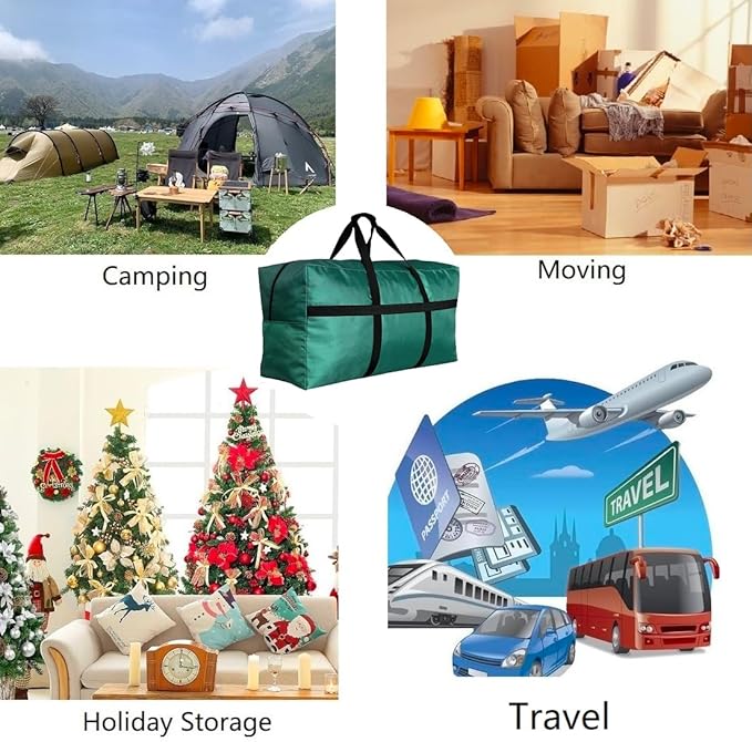 Extra Large Duffle Bag for Travel, Big Foldable Storage Bag - Blue