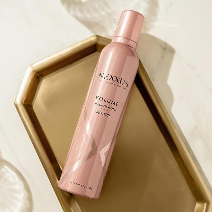 Nexxus Volumizing Foam Hair Mousse, Volume Volumizing Mousse, Hair Styling Mousse, Pink, 10.6 Ounce (Pack of 1)