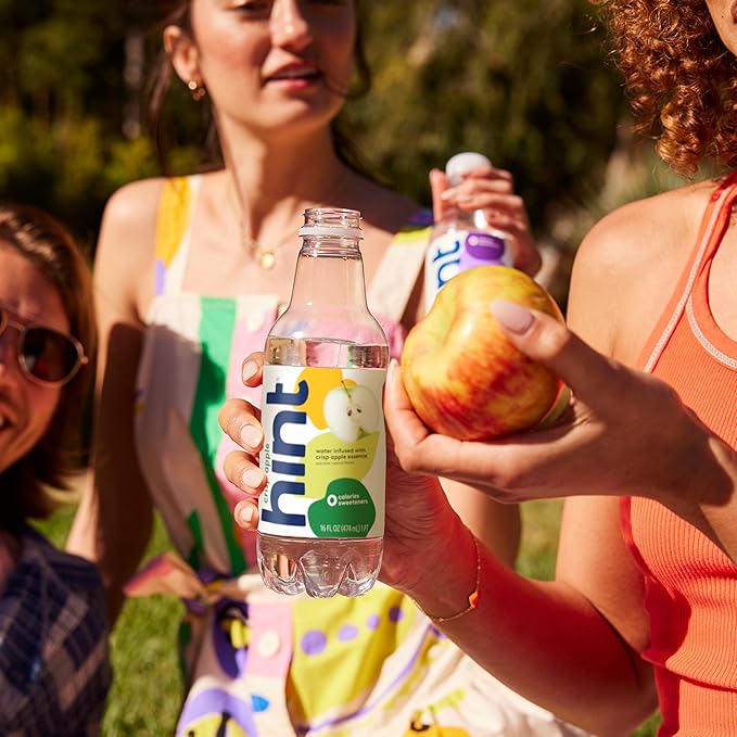Hint Bottled Water, Crisp Apple and Watermelon - Purified Flavored Water with Zero Calories, Sugar Free, Natural Flavors - 16 Fl Oz (Pack of 24)