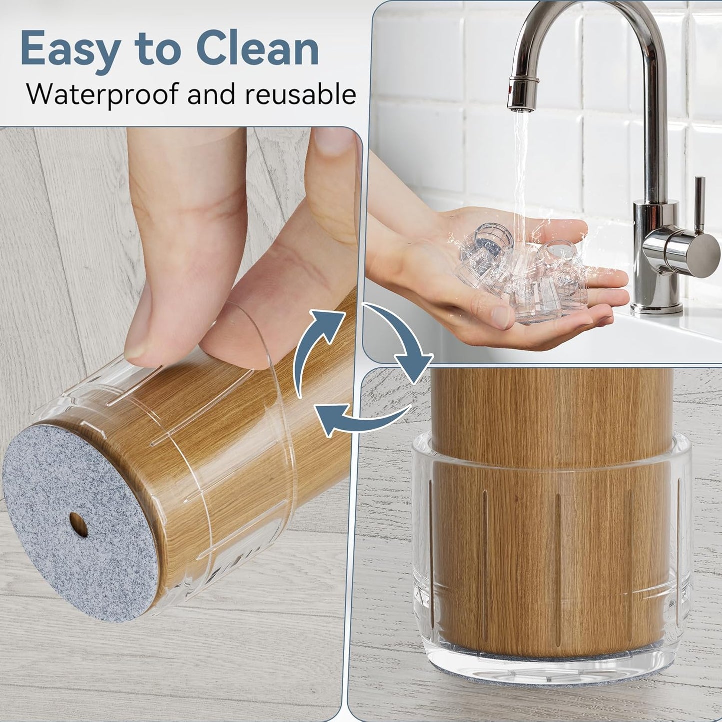 24PCS Extra Small Silicone Chair Leg Floor Protectors for Hardwood Floors, Thicken Rubber Chair Leg Cap Covers, Non Slip Furniture Leg Pads to Protect Wood Tile Floors from Scratches and Reduce Noise