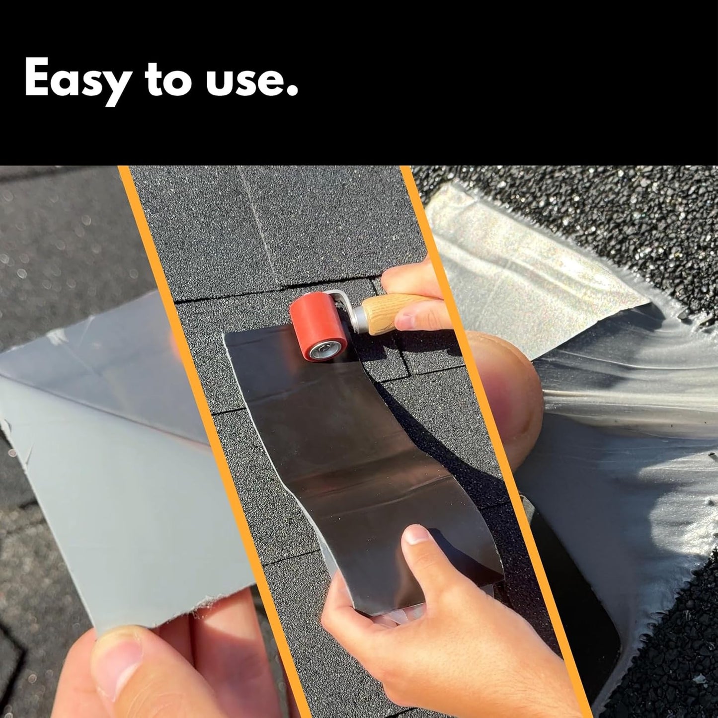 HSS Sealant Tape with MicroSealant - Waterproof Commercial Roofing Tape for Roof and RV Repair - UV- & Weatherproof - Black - 2 inch x 25 feet