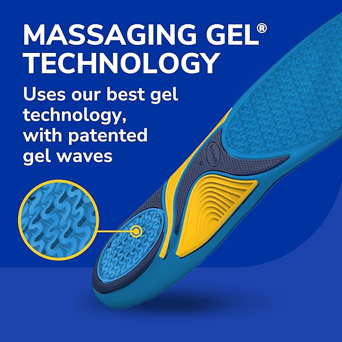 Dr. Scholl’s Energizing Comfort Women’s Everyday Insoles with Massaging Gel - Clinically Proven, All-Day Energy and Comfort Inserts with Patented Triple Gel Design - Shock Absorbing, Arch Support