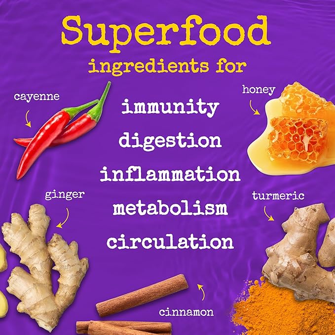 The Twisted Shot | Organic Apple Cider Vinegar Wellness Shots with Ginger, Turmeric, Honey, Cinnamon and Cayenne | Digestion, Immunity and Gut Health Support | Ready to Drink | 48, 2 oz Mini Bottles