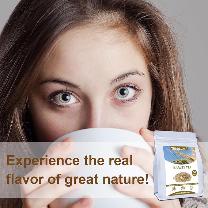 TEARELAE - Barley Bags - 4g x 50 Count - 100% Pure Natural Roated Barley Grains Herbal Tea - Mugicha - Non-GMO - Caffeine-free - Gently Sweet & Mellow